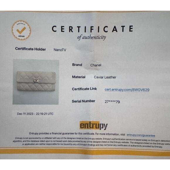 Chanel Boy Cream Beige Gold Tone Long Quilted Wallet W/box - Picture 14 of 14